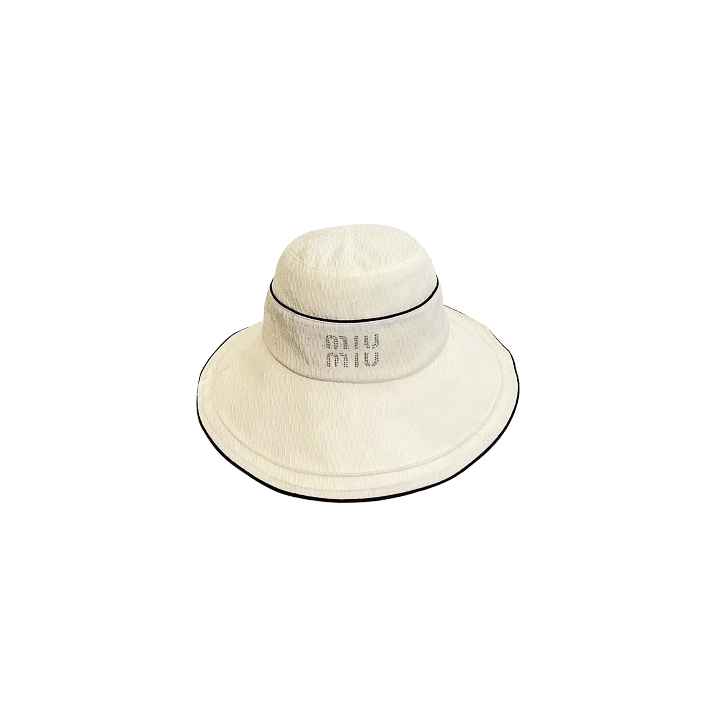 MIU MIU BOW VISOR WIDE BRIM FISHERMAN HAT